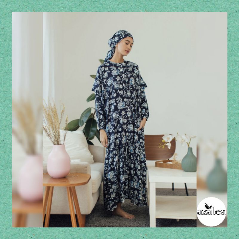 Aleza Daviqa Dress Navy Homedress Aleza