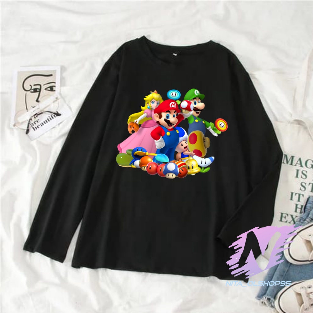 KAOS ANAK LENGAN PANJANG SUPER MARIO VIDIO GAME