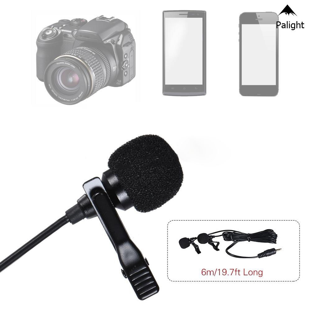 Mini Lavalier double Microphone Dual Headed Recording Clip On Mic for Tablet