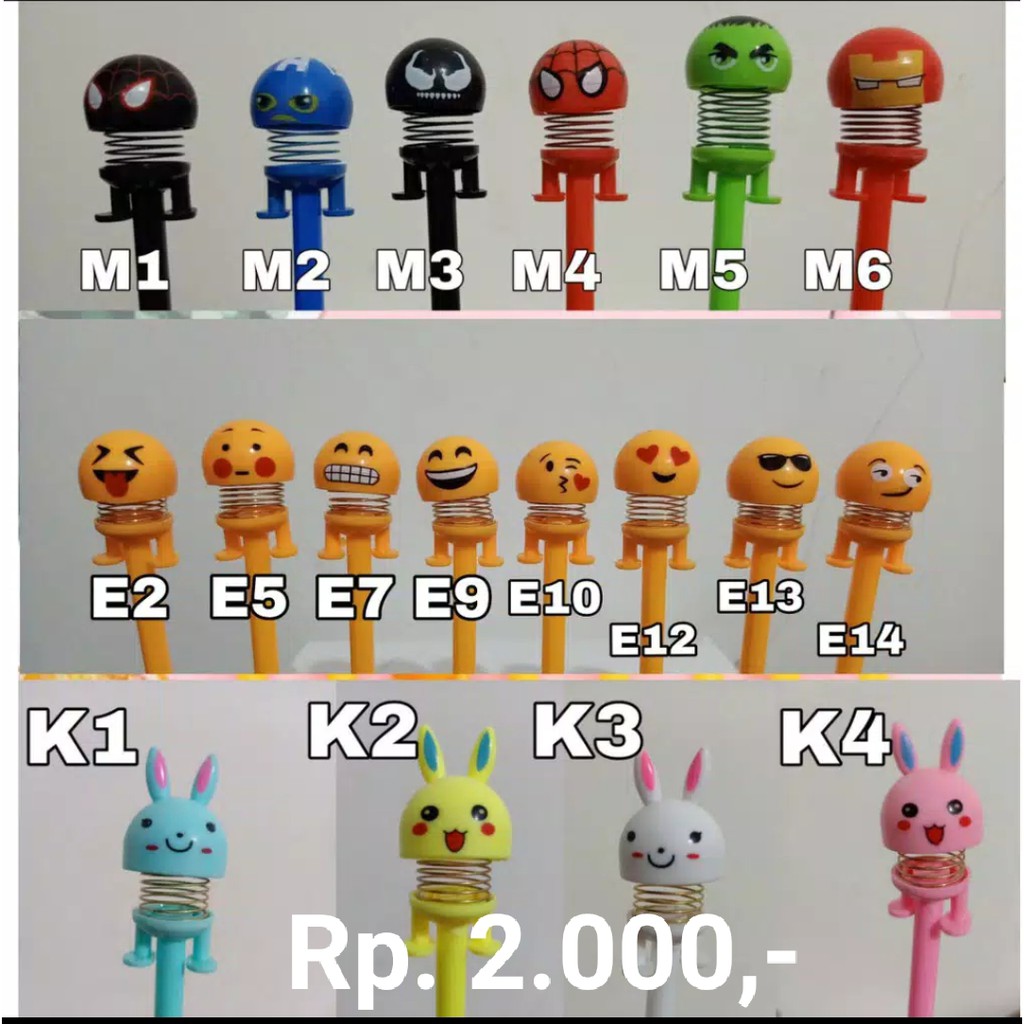 

PENA EMOJI DAN KARAKTER MARVEL KELINCI