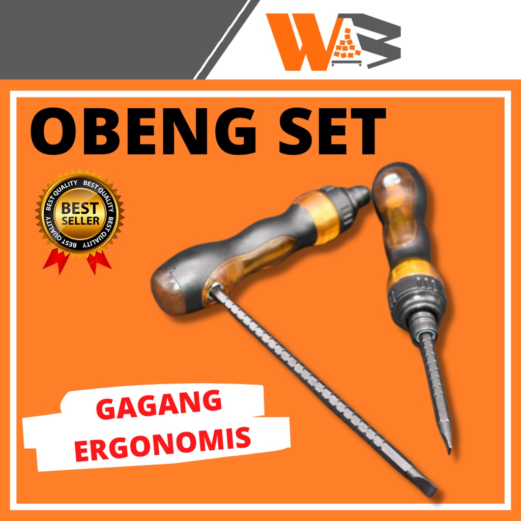 COD Obeng Set Reparasi Slotted 2 in 1