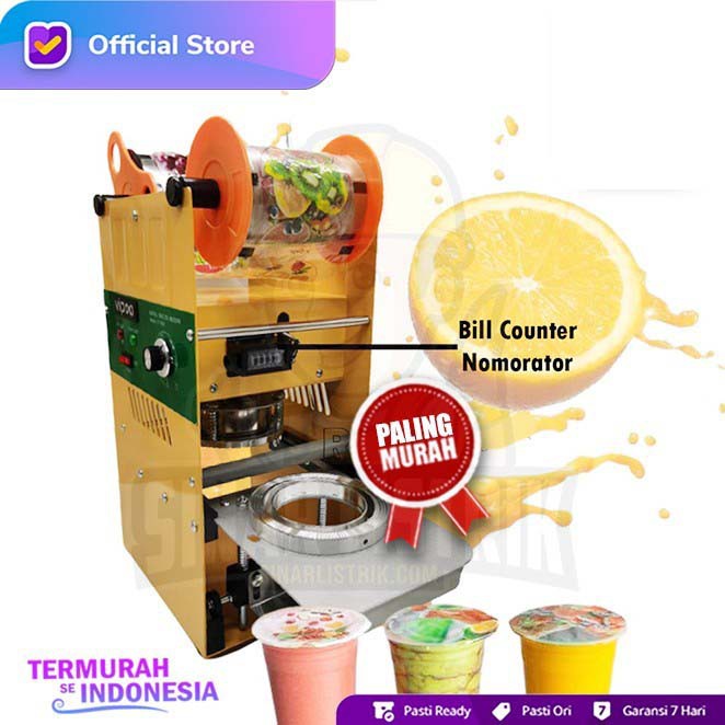 Vipoo Cup Sealer Machine V-D10 + Bisa menghitung jumlah gelas