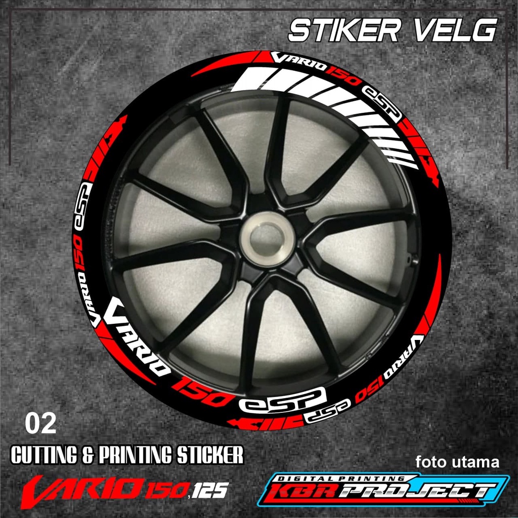 Stiker Velg VARIO 150 125 - Stikter Velg Variasi List Honda VARIO 150 125. 02 Design KBR PROJECT DIG