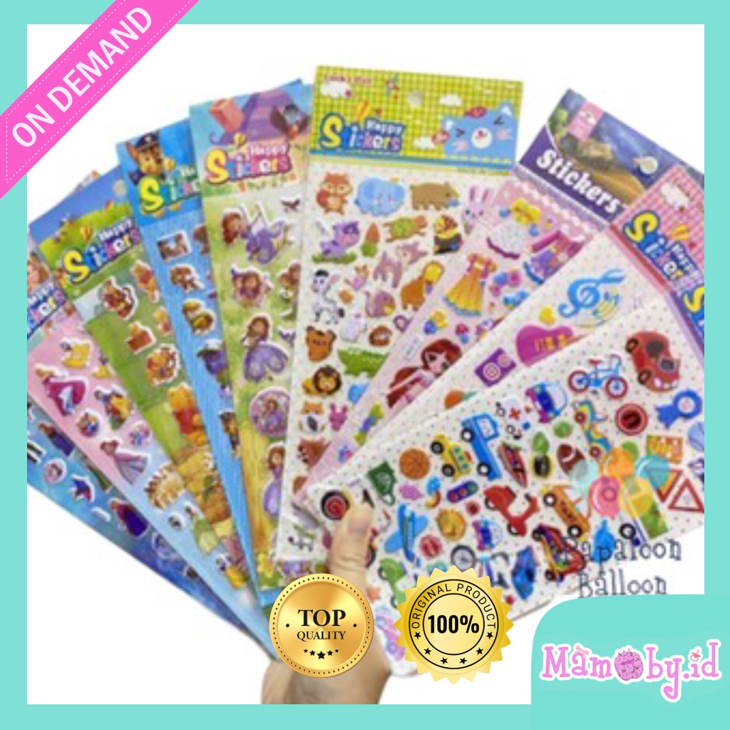 

Sticker karakter pooh frozen boy girl music princess avenger 3D glitter