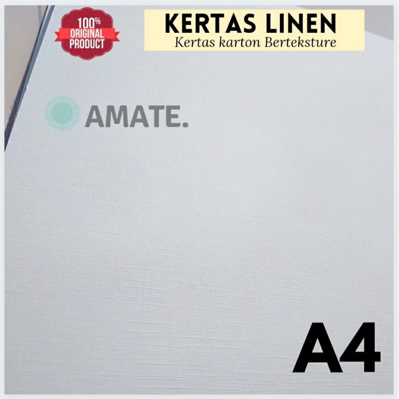 

Kertas Linen Jepang Karton 220g A4 - Berteksture Fancy Paper