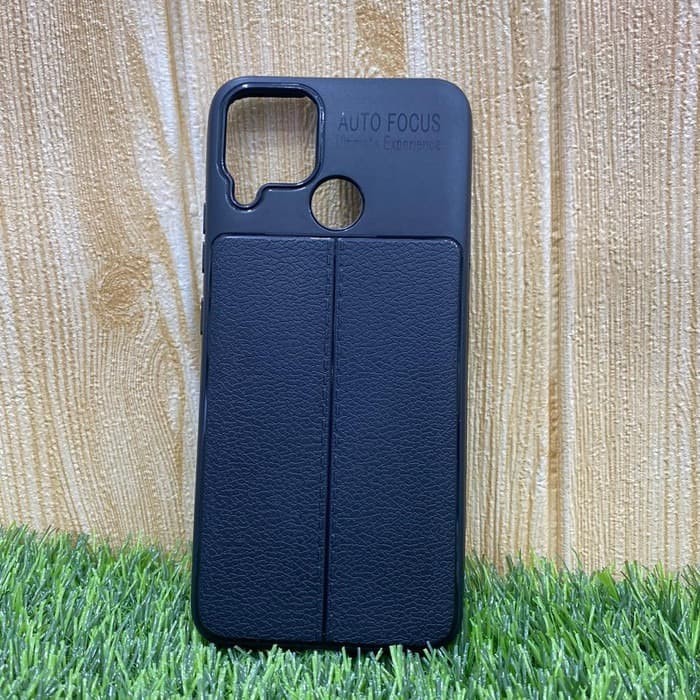 TPU Case Autofocus Leather Realme C15 - Hitam