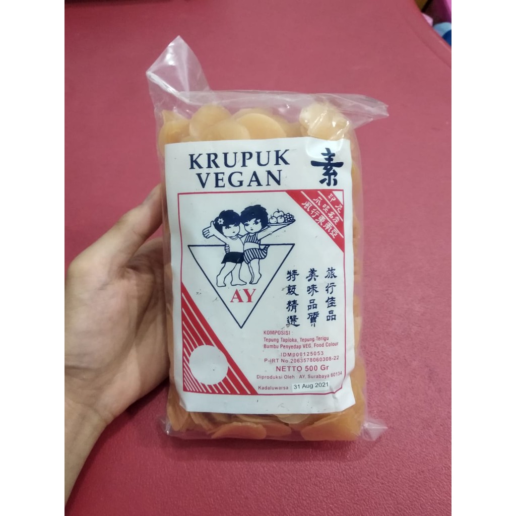 

Kerupuk AY Krupuk Vegan Kuning Kecil Tipis/Kerupuk Gado-gado mini 500g