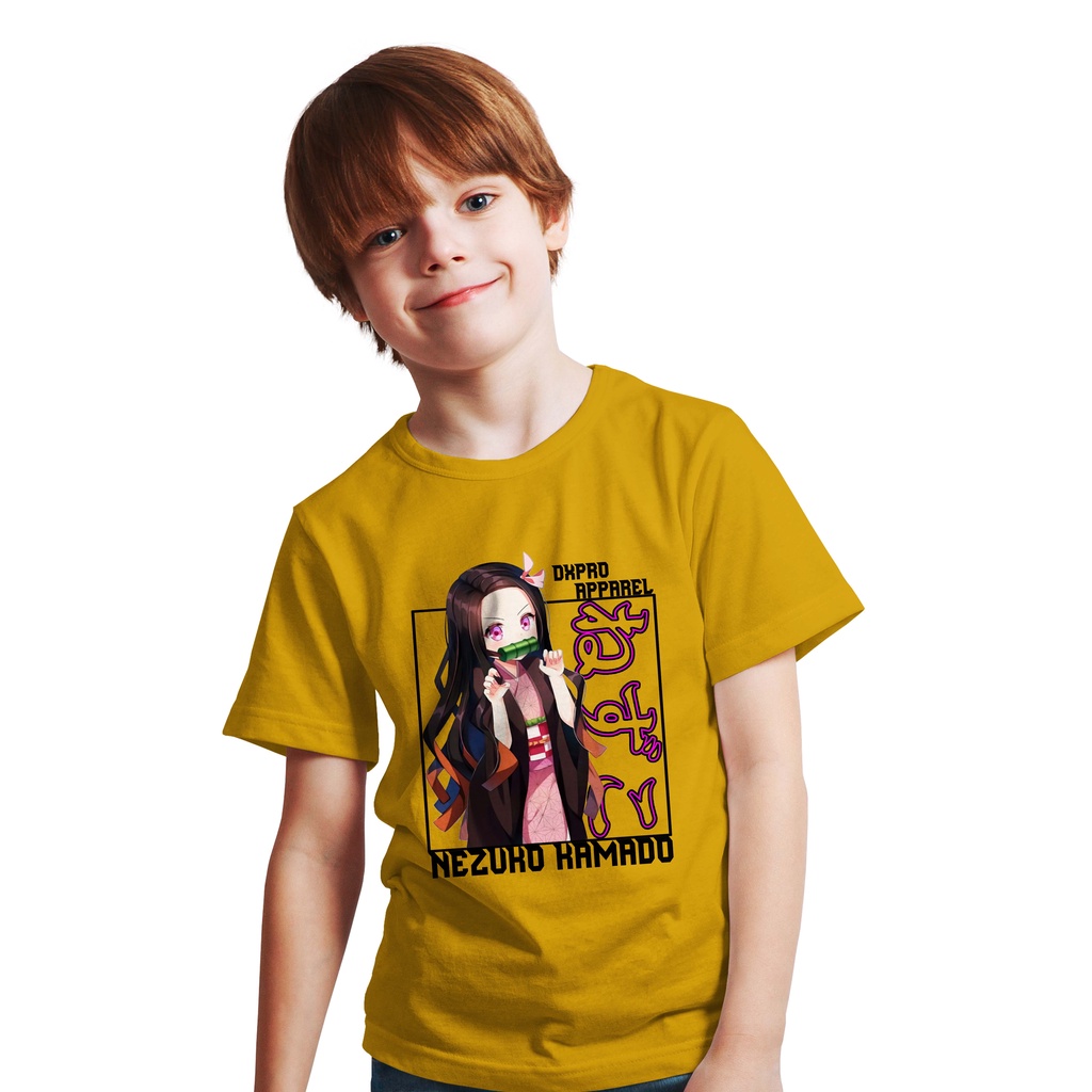 BAJU KAOS T-SHIRT ANAK ANIME NEZUKO KAMADO CUTE DEMON SLAYER TERBARU