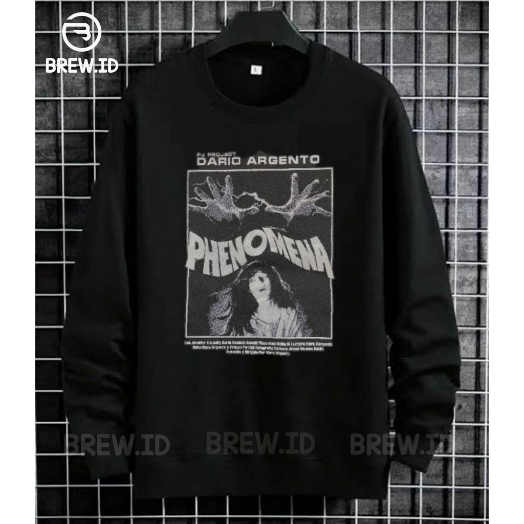 SWEATER CREWNECK HITAM PHENOMENA