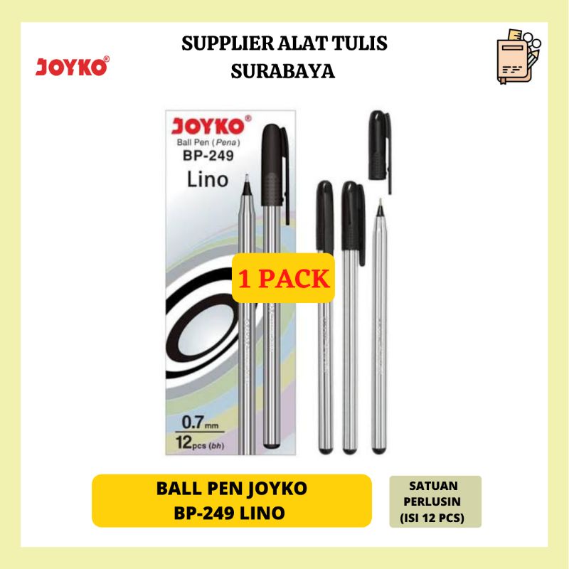

PULPEN / BOLPOIN / BALLPOINT LILIN JOYKO BP-249 LINO HITAM ORIGINAL 1 PACK