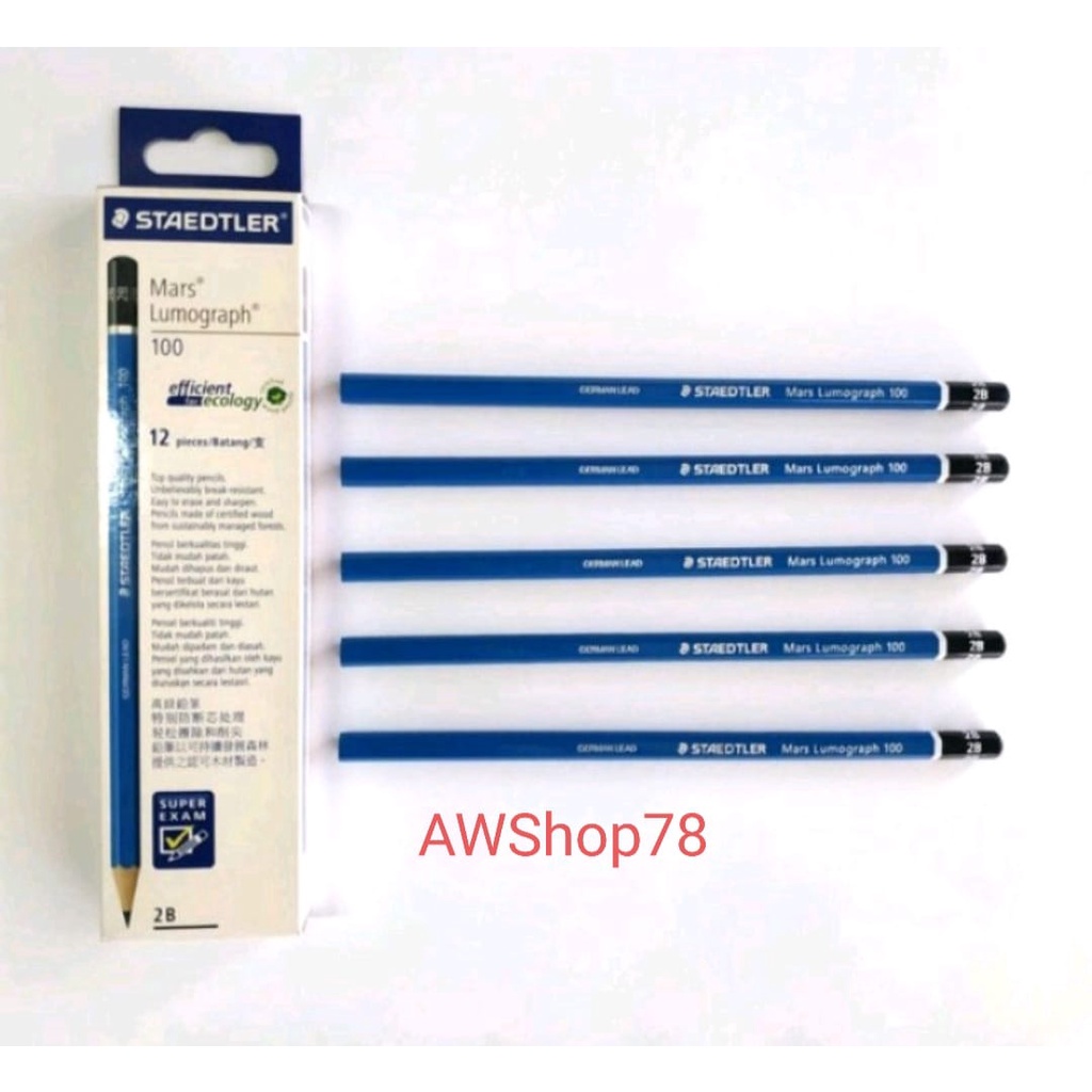 

pensil steadler 2B warna biru /pak