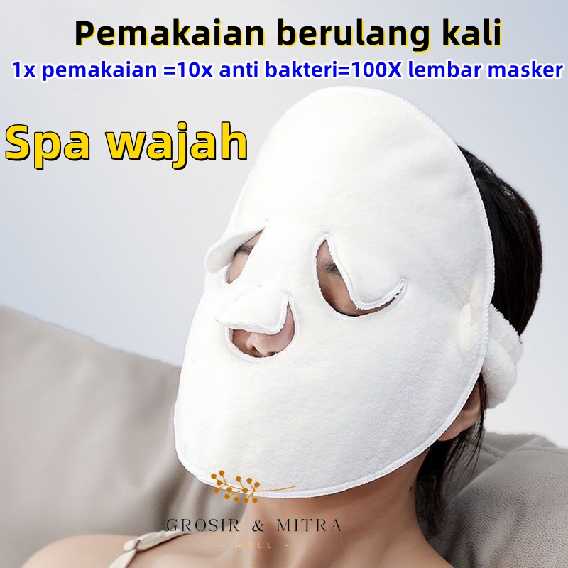 Masker Wajah Handuk Masker SPA penggunaan lebih dari satu kali pemakaian bisa digunakan dingin dan hangat