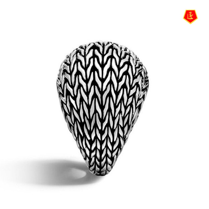 [Ready Stock]Creative New Retro Silver Bird's Nest Ring Unique Punk Style