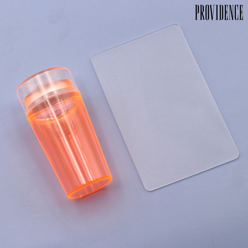 Providence Nail Art Stamp Single Head Non-Deformed Fluorescent Silicone Nail Stamper Scraper Transparent Tool for Manicure