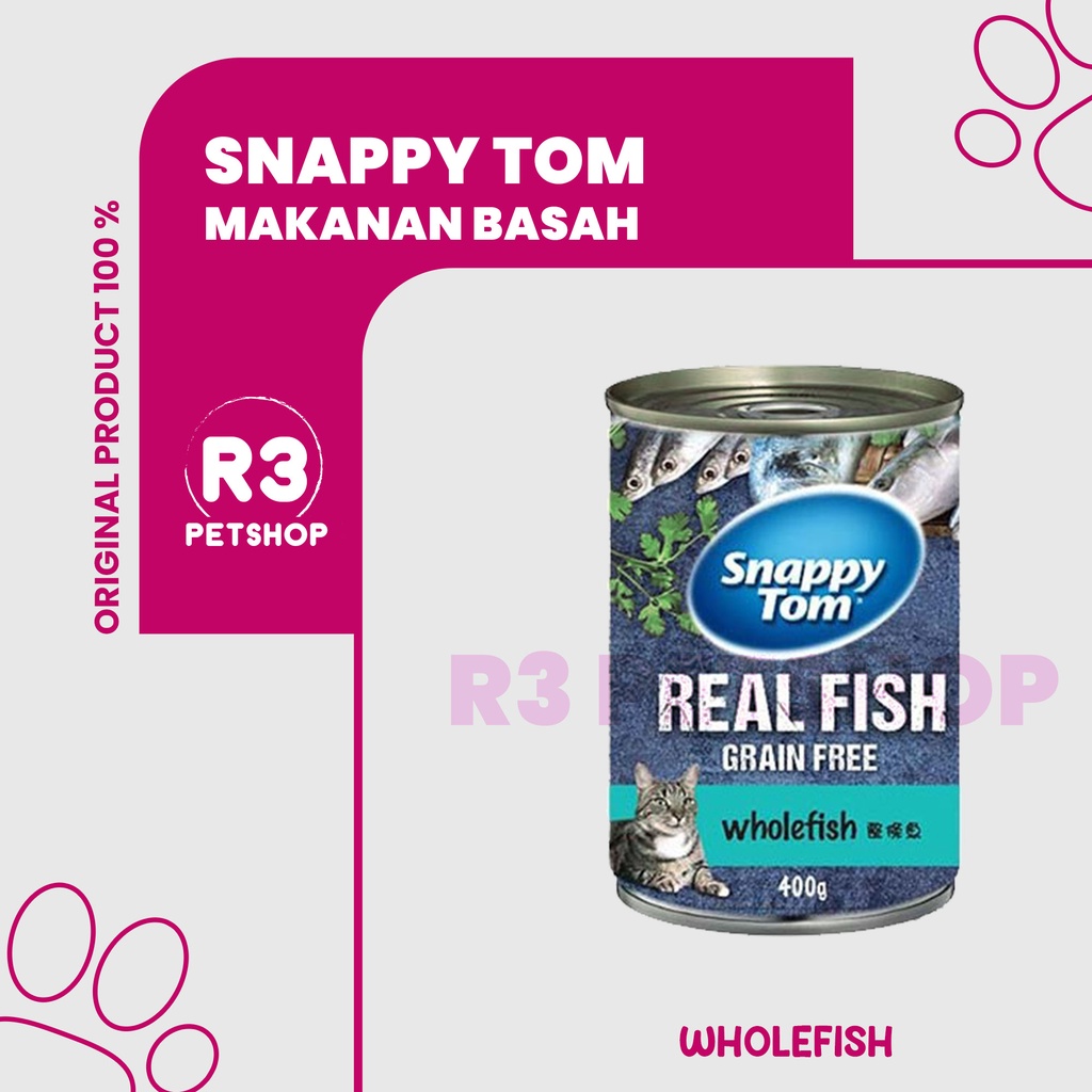 Snappy Tom 400g All Varian Makanan Kucing kaleng