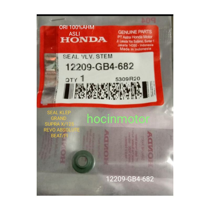 SEAL SIL KLEP SUPRA X /125 BEAT /FI /VARIO 125 /150 FI 12209-GB4-682 ORI