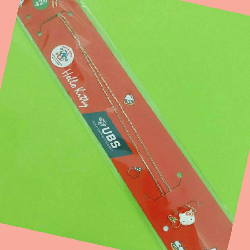 KALUNG RANTAI ANAK MODEL HELLO KITTY DAN APEL UBS KADAR 420