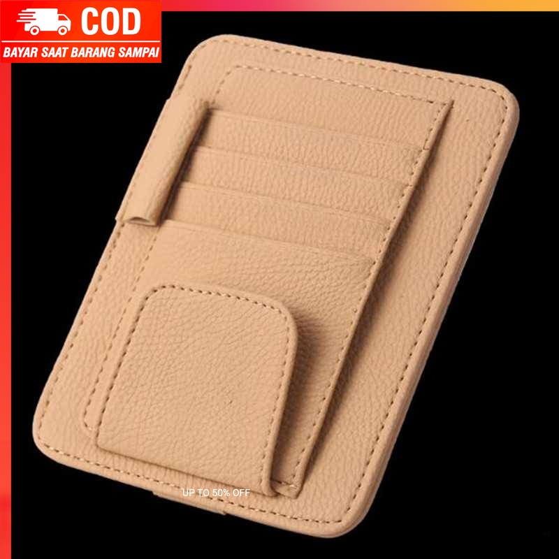 (100% BARANG ORI) POSSBAY Dompet Kartu Mobil Car Sun Visor Holder - CP04740