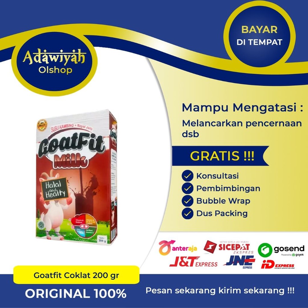 

Goatfit Milk Susu Kambing+Royal Jelly / Susu Etawa Plus Royal Jelly Rasa Coklat