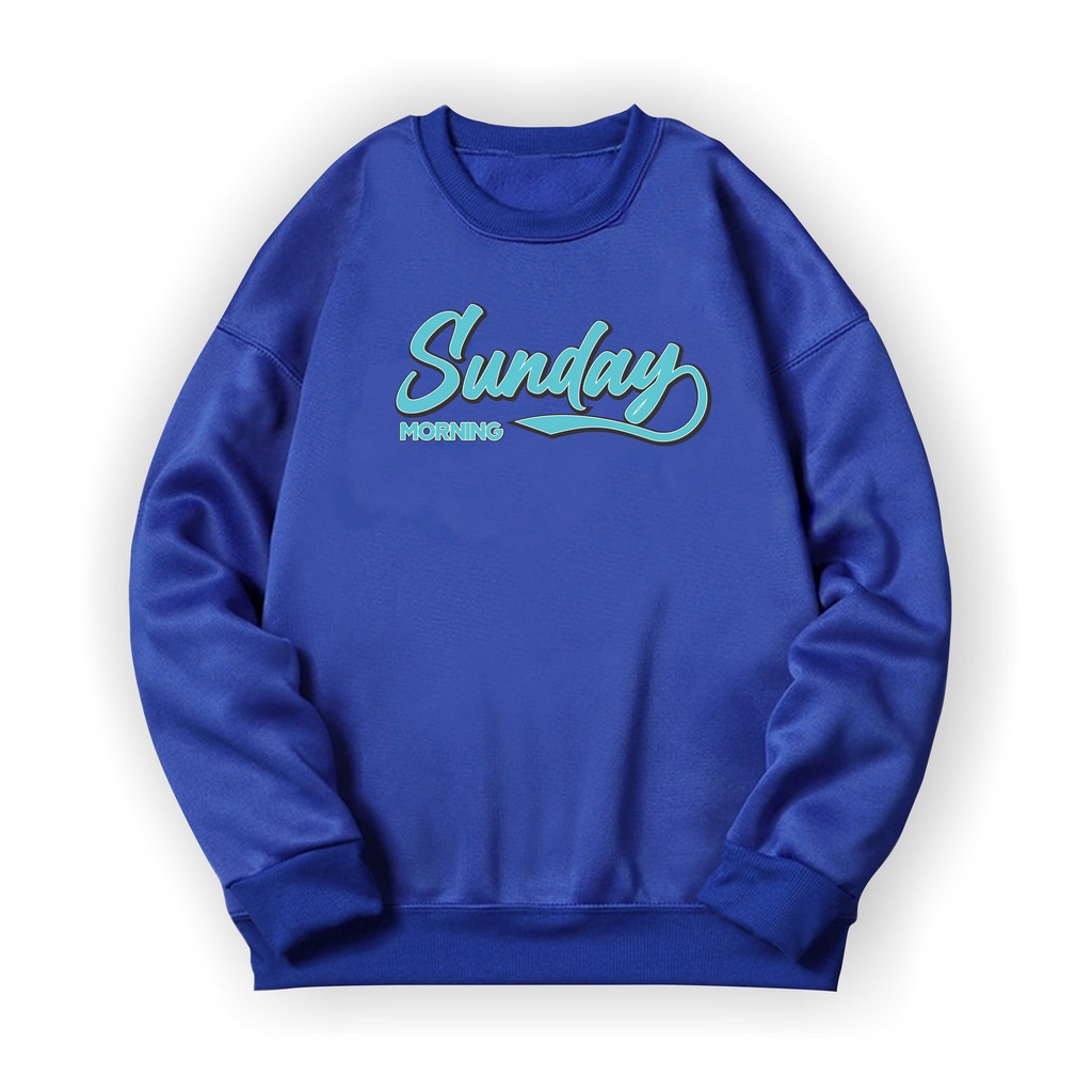 SUNDAY Basic Sweater II SUNDAY Sweater Crewneck II Sweatshirt SIZE M - XL ( Pria &amp; Wanita / Anak &amp; Dewasa )