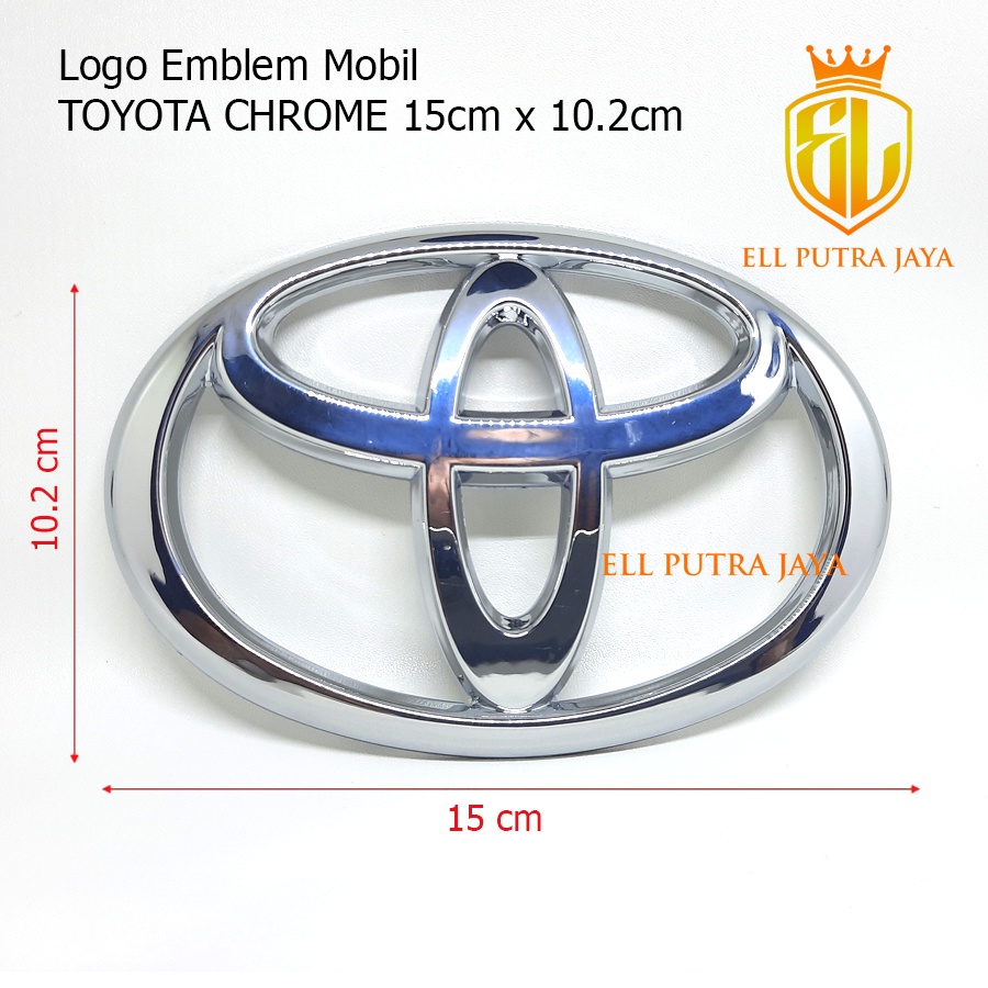 Emblem Toyota Chrome 15cm x 10.2cm