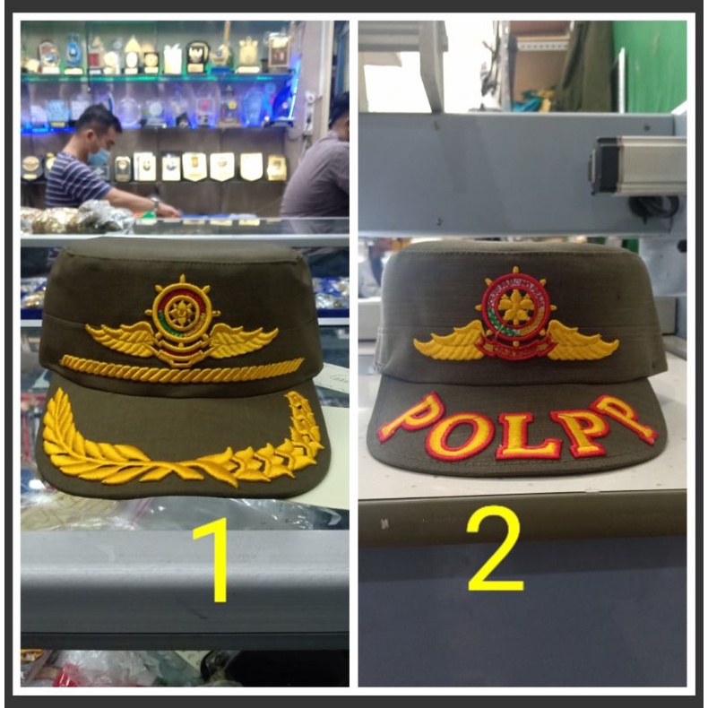 TOPI KOMANDO POL PP PADI DAN KAPAS