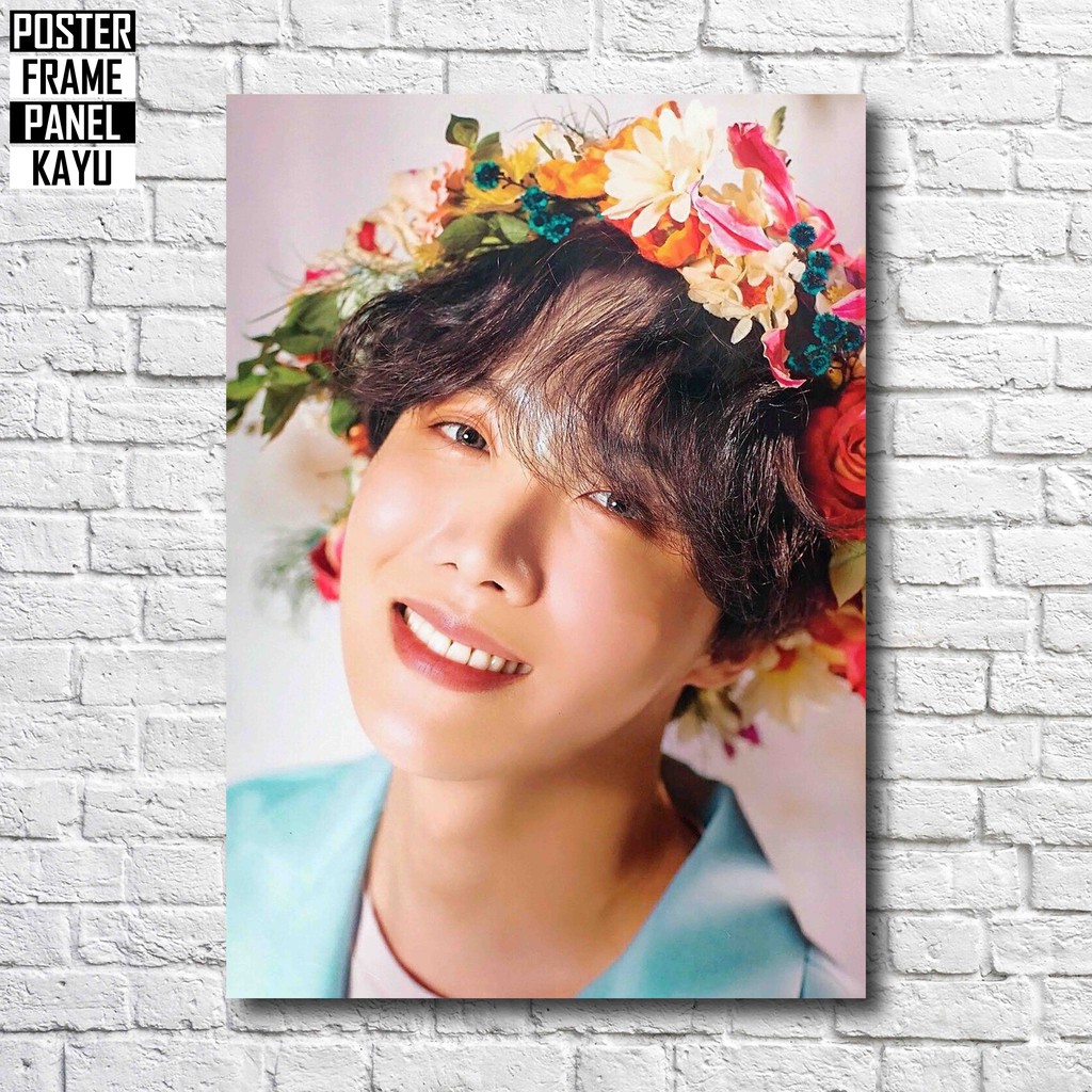 Poster BTS J Hope World Tour Love Yourself In Seoul Frame Kayu Solid A4 JHP092