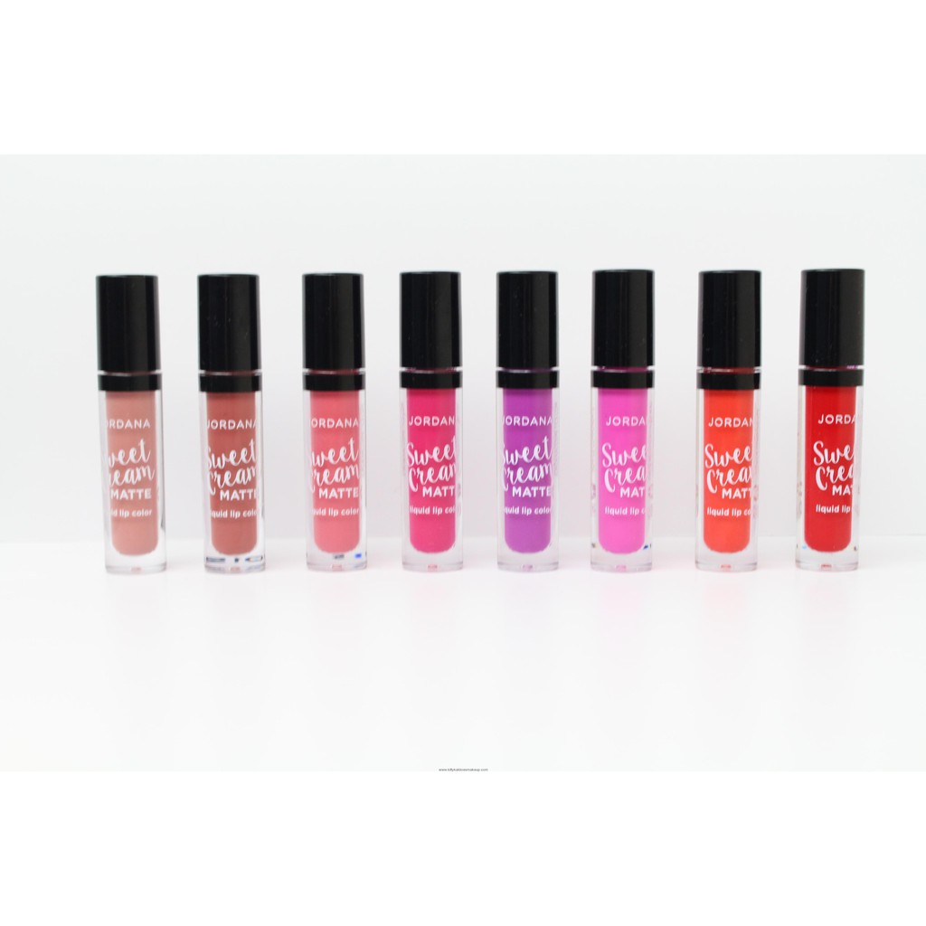 100% ORIGINAL Jordana Sweet Cream Matte Liquid Lip Color Lipstick Creme brulee tiramisu strawberry