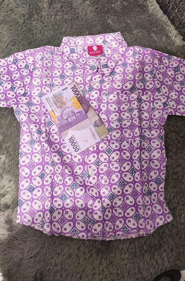 Kemeja Batik Anak Cewek Cowok Batik Pastel Soft Kombinasi Motif Biru Lilac Pink Toska Orange Salem