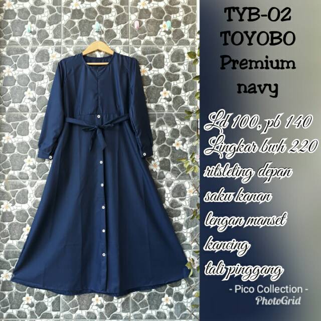 [New RELEASE] Gamis syar'i Toyobo Premium Kombinasi Polos