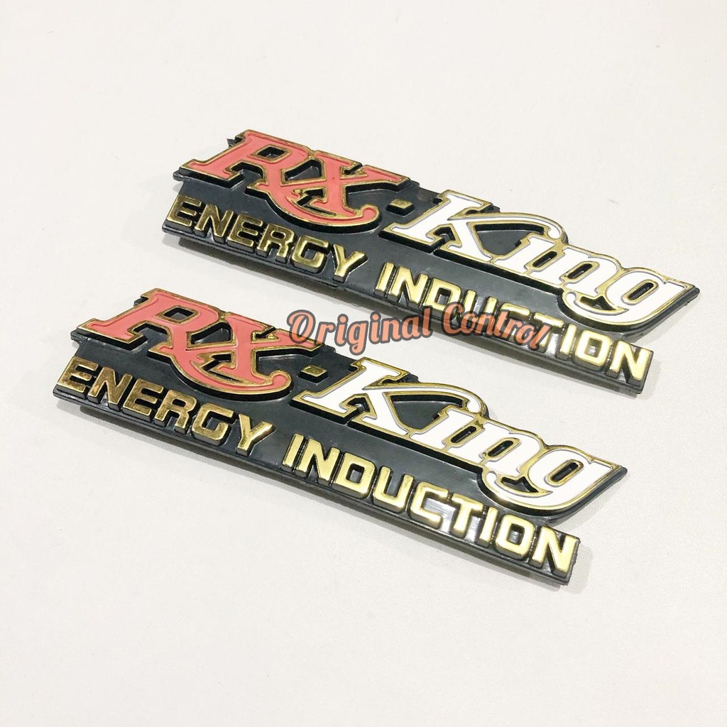 Emblem RX king ( isi 2pcs kanan kiri ) merah