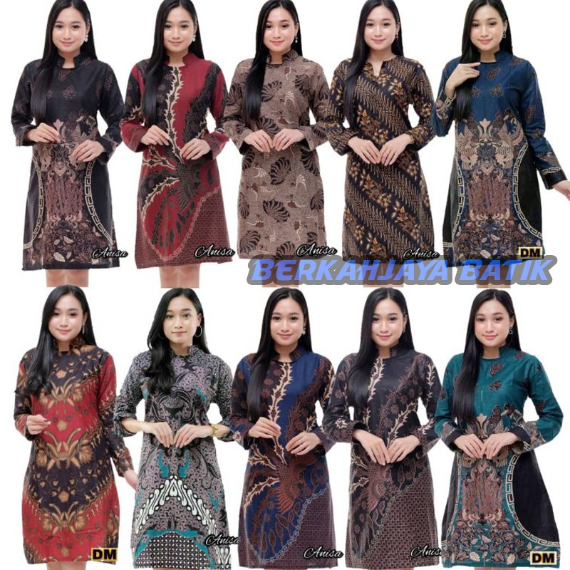 (bayar dirumah)TUNIK BATIK SHIBORI JUMPUTAN TERBARIU size S_3L /HRB026 YELBOR