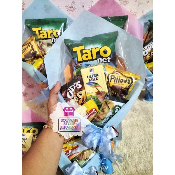 Bouquet Snack Mini • Bucket snack Taro • paket ultah • Bucket ultah anak • snack viral