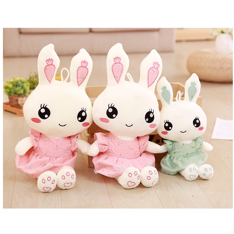 Boneka Kelinci Bahan Plush Ukuran 50cm untuk Hadiah Ulang Tahun Anak