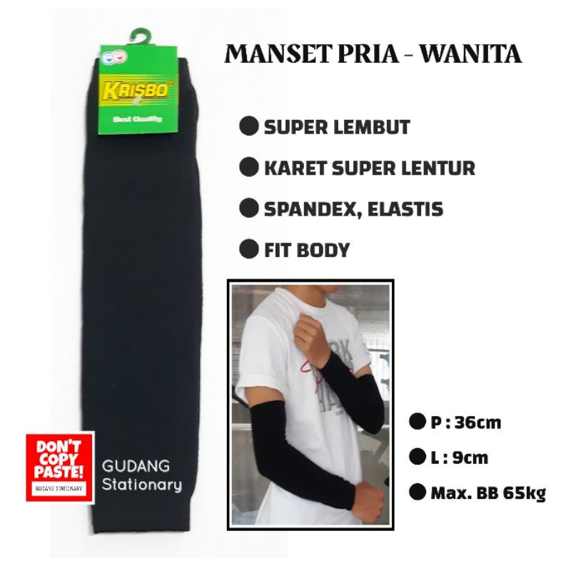 Manset Tangan Hitam Pria - Wanita