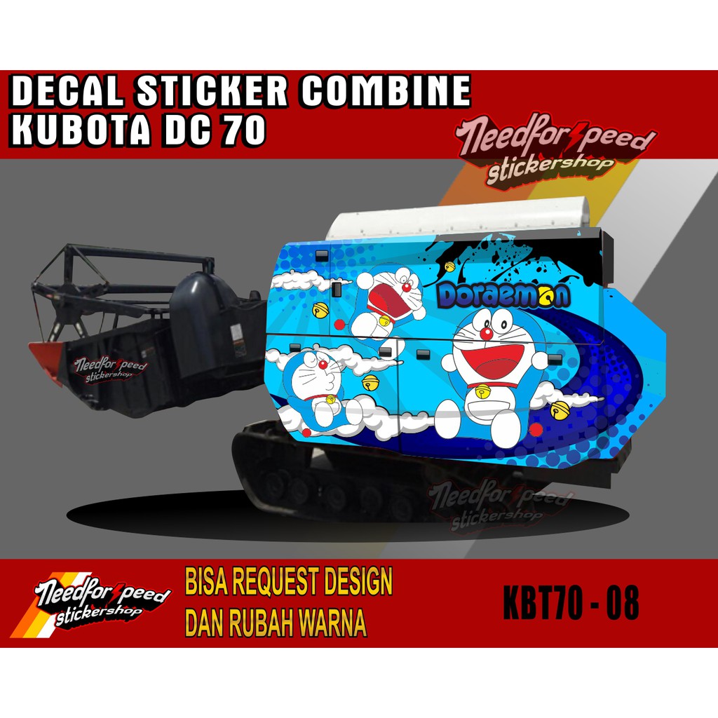 DECAL STICKER COMBINE KUBOTA DC 70 , DC 73 , DC 93