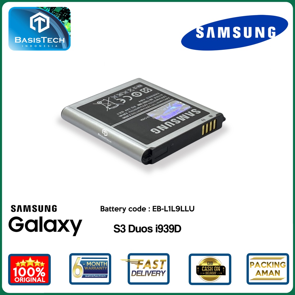 BATERAI SAMSUNG S3 Duos - i939D - EB-L1L9LLU - ORI