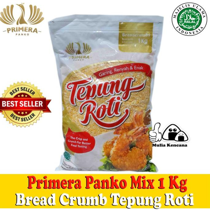 

TERMURAH Primera Bread Crumb Panko 1 kg (Mix) Tepung Roti warna putih kuning Kode 934