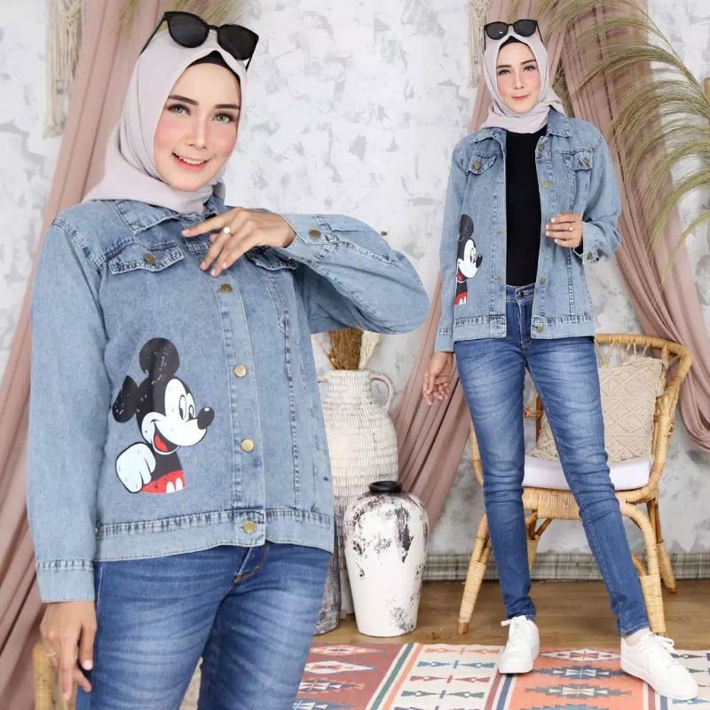 Mickey jaket fashion wanita kekinian