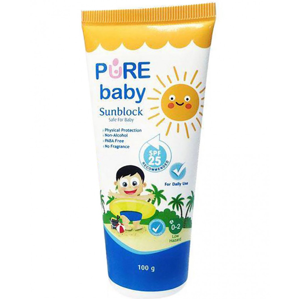 PURE BABY MURAH SUNBLOCK 100GR SUNBLOCK CREAM PUREBABY