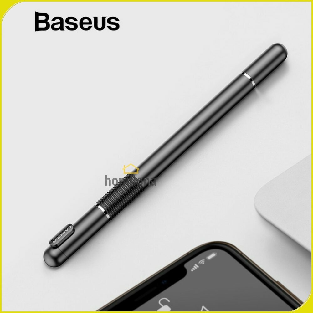 2 in 1 Capacitive Touch Screen Stylus Pen Aluminium - Baseus ACPCL-01 - Black