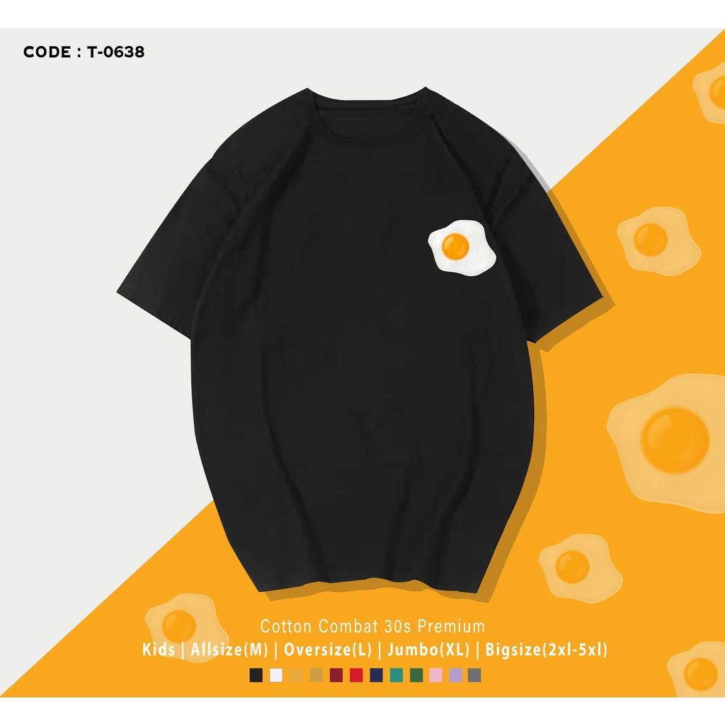 T-SHIRT / KAOS COMBED 30S EGG SIDE / REAL PICTURE / UNISEX / ADEM