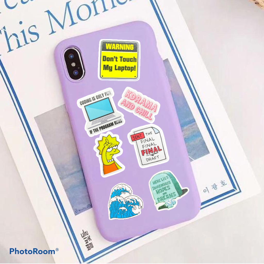 Sticker Pack Tumblr Teens Aesthetic Waterproof Hiasan Laptop Botol Tumbler Case Hp DIY Stiker Notebook Laptop