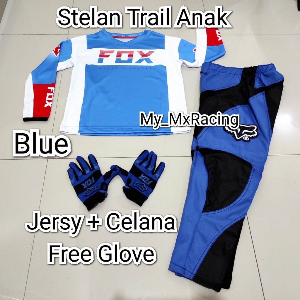 PROMO  STELAN ANAK Jerseyset TRAIL CROSS- Jersey set Trail ANAK 4 SAMPAI 12 TAHUN- BISA BAYAR DI TEMPAT Jersey &amp; Celana Motocross - Jersey Trabas F9- Jersey Stelan MX Cross - Satu Set Jersey &amp; Celana FREE GLOVES - Jersey PREMIUM - Celana Cordura