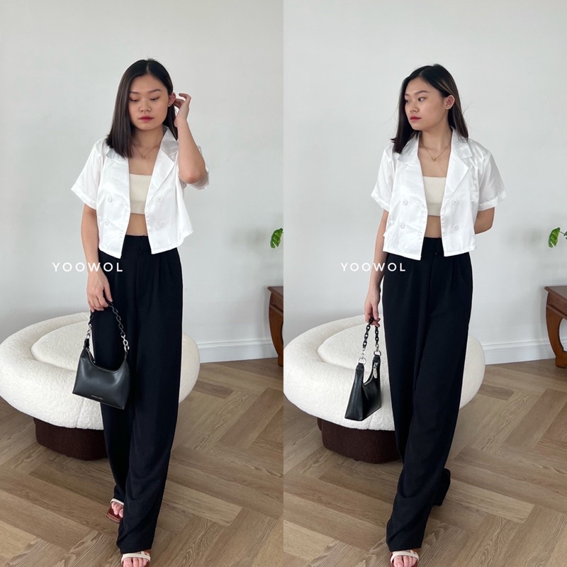 Whitney Outer/ Outer Satin Crop