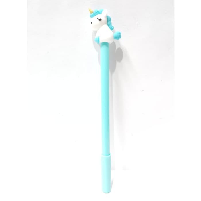 

TURUN HARGA Pulpen Bolpen Kepala Unicorn Alat Tulis Gel Hitam 0.5 mm Tipe X - Biru Muda