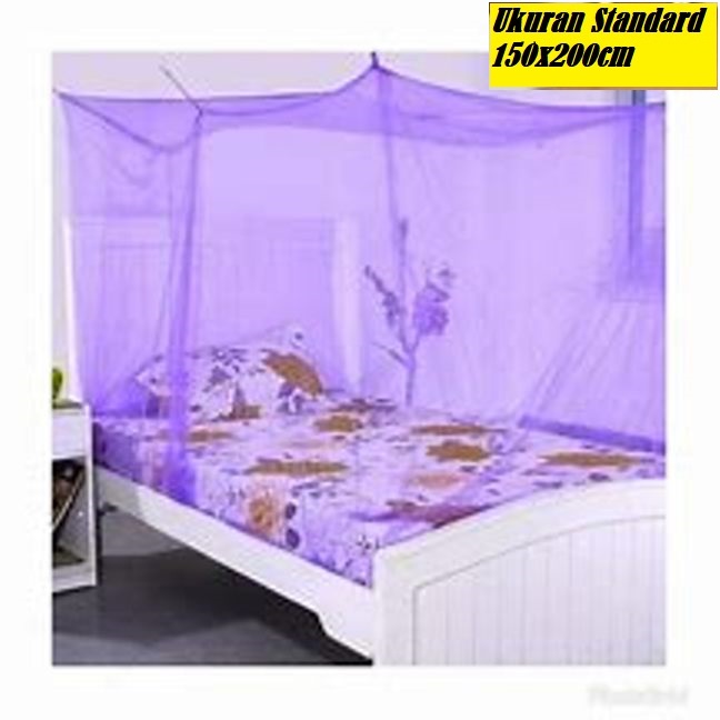 Kelambu Kotak Polos / Kelambu Nyamuk / Kelambu Kamar Tidur / Kelambu Gantung Standar 150 x 200 cm