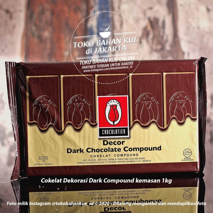 

DISKON Tulip DECOR DARK 1Kg Cokelat Chocolate Compound Cokelat Dekorasi Cake