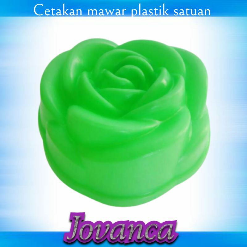 Cetakan kue mawar plastik satuan / cetakan bolu kukus plastik