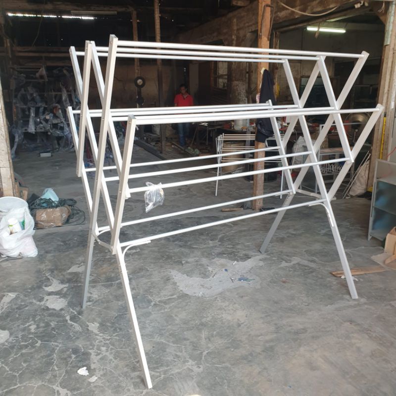Jemuran Baju 12 Jalur Polos Aluminium Tinggi 200cm - Jemuran Lipat - Rak Pengering Pakaian Medan